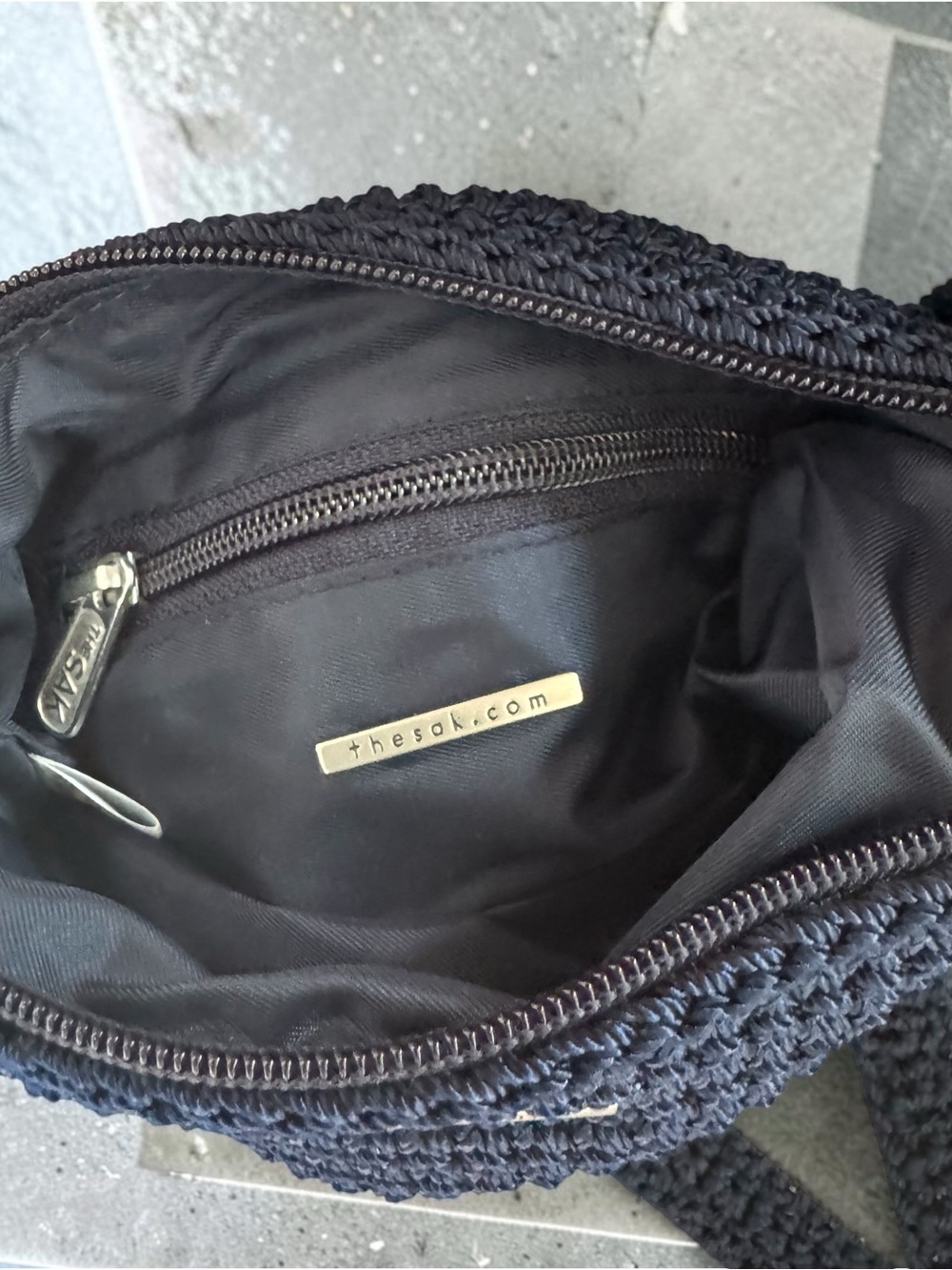 The Sak Navy Crochet Crossbody Bag NWT - Picture 7 of 7